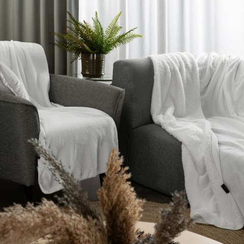 KOC TEDY 200 X 220 CM BIAŁY EUROFIRANY KOC TEDY 200 X 220 CM BIAŁY EUROFIRANY