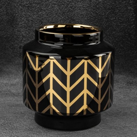 WAZON DEKORACYJNY EMERA1 (02) FI 15 X 16 CM CZARNY EUROFIRANY WAZON DEKORACYJNY EMERA1 (02) FI 15 X 16 CM CZARNY EUROFIRANY