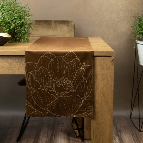 OBRUS BLINK 13 35 X 140 CM BRĄZOWY EUROFIRANY OBRUS BLINK 13 35 X 140 CM BRĄZOWY EUROFIRANY