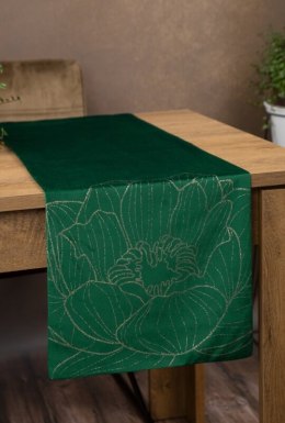 OBRUS BLINK 13 35 X 180 CM CIEMNOZIELONY EUROFIRANY