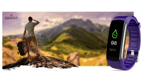 Smartband Giewont Fit&GO Duo GW200-3 - Black + Pasek Flora Violet Smartband Giewont Fit&GO Duo GW200-3 - Black + Pasek Flora Violet