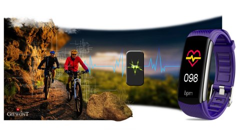 Smartband Giewont Fit&GO Duo GW200-3 - Black + Pasek Flora Violet Smartband Giewont Fit&GO Duo GW200-3 - Black + Pasek Flora Violet