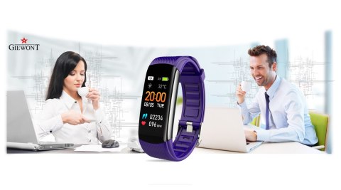 Smartband Giewont Fit&GO Duo GW200-3 - Black + Pasek Flora Violet Smartband Giewont Fit&GO Duo GW200-3 - Black + Pasek Flora Violet