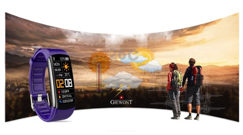 Smartband Giewont Fit&GO Duo GW200-3 - Black + Pasek Flora Violet Smartband Giewont Fit&GO Duo GW200-3 - Black + Pasek Flora Violet