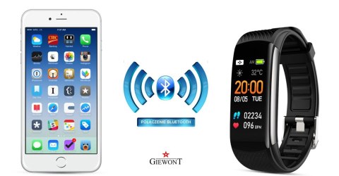 Smartband Giewont Fit&GO Duo GW200-7 - Black + Pasek Sky Blue Smartband Giewont Fit&GO Duo GW200-7 - Black + Pasek Sky Blue