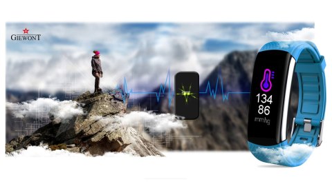 Smartband Giewont Fit&GO Duo GW200-7 - Black + Pasek Sky Blue Smartband Giewont Fit&GO Duo GW200-7 - Black + Pasek Sky Blue