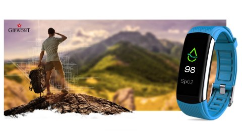 Smartband Giewont Fit&GO Duo GW200-7 - Black + Pasek Sky Blue Smartband Giewont Fit&GO Duo GW200-7 - Black + Pasek Sky Blue