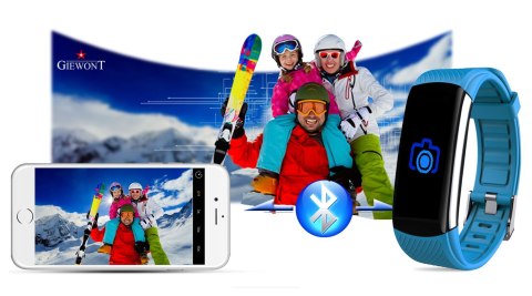 Smartband Giewont Fit&GO Duo GW200-7 - Black + Pasek Sky Blue Smartband Giewont Fit&GO Duo GW200-7 - Black + Pasek Sky Blue