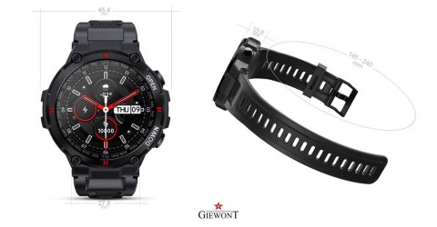 Smartwatch Giewont Focus SmartCall GW430-1 - Carbon Smartwatch Giewont Focus SmartCall GW430-1 - Carbon