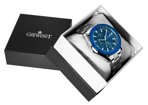 Zegarek Męski Giewont PrimeChrono GW8620-2 Chronograf Silver/Blue Zegarek Męski Giewont PrimeChrono GW8620-2 Chronograf Silver/Blue