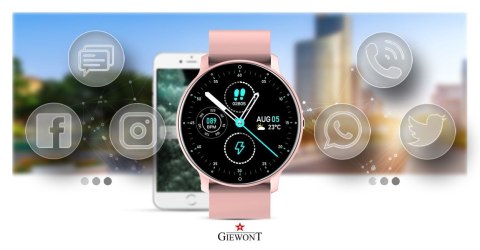 Smartwatch Giewont Sport Around GW120-1 - Powder Pink Smartwatch Giewont Sport Around GW120-1 - Powder Pink