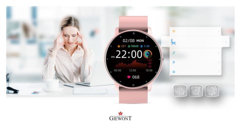 Smartwatch Giewont Sport Around GW120-1 - Powder Pink Smartwatch Giewont Sport Around GW120-1 - Powder Pink