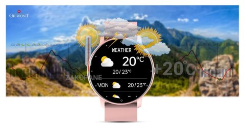 Smartwatch Giewont Sport Around GW120-1 - Powder Pink Smartwatch Giewont Sport Around GW120-1 - Powder Pink