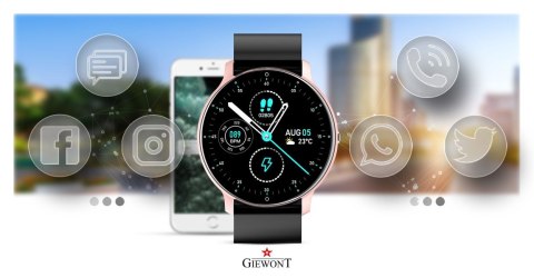 Smartwatch Giewont Sport Around GW120-3 - Rose Gold/Black Effect Smartwatch Giewont Sport Around GW120-3 - Rose Gold/Black Effect