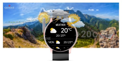 Smartwatch Giewont Sport Around GW120-3 - Rose Gold/Black Effect Smartwatch Giewont Sport Around GW120-3 - Rose Gold/Black Effect