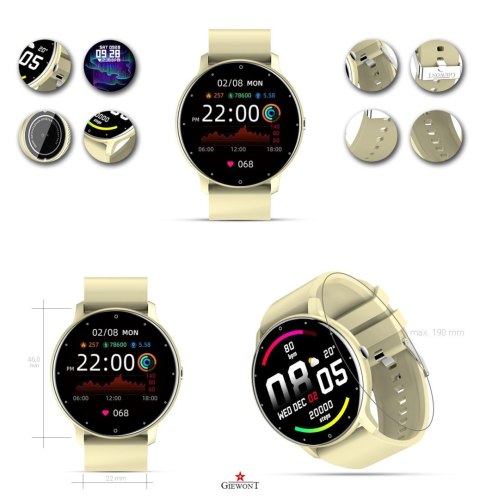 Smartwatch Giewont Sport Around GW120-6 - Ivory Effect Smartwatch Giewont Sport Around GW120-6 - Ivory Effect