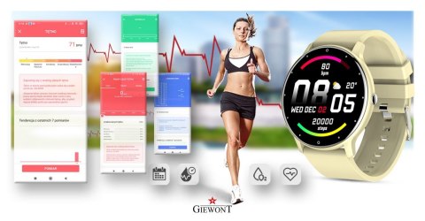 Smartwatch Giewont Sport Around GW120-6 - Ivory Effect Smartwatch Giewont Sport Around GW120-6 - Ivory Effect