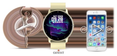 Smartwatch Giewont Sport Around GW120-6 - Ivory Effect Smartwatch Giewont Sport Around GW120-6 - Ivory Effect