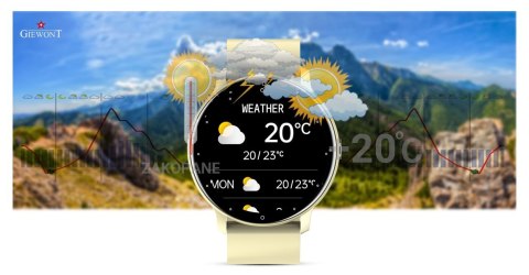 Smartwatch Giewont Sport Around GW120-6 - Ivory Effect Smartwatch Giewont Sport Around GW120-6 - Ivory Effect