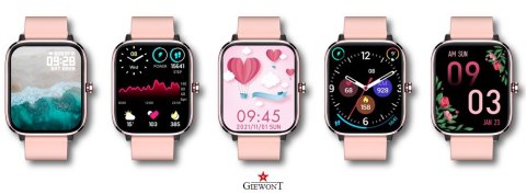 Smartwatch Giewont Dynamic SmartCall GW230-1 - Rose Gold/Powder Pink Smartwatch Giewont Dynamic SmartCall GW230-1 - Rose Gold/Powder Pink
