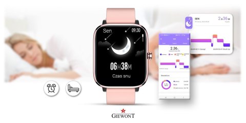 Smartwatch Giewont Dynamic SmartCall GW230-1 - Rose Gold/Powder Pink Smartwatch Giewont Dynamic SmartCall GW230-1 - Rose Gold/Powder Pink