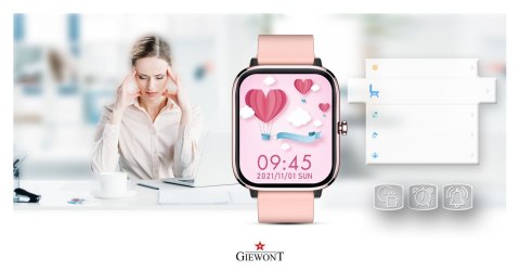 Smartwatch Giewont Dynamic SmartCall GW230-1 - Rose Gold/Powder Pink Smartwatch Giewont Dynamic SmartCall GW230-1 - Rose Gold/Powder Pink