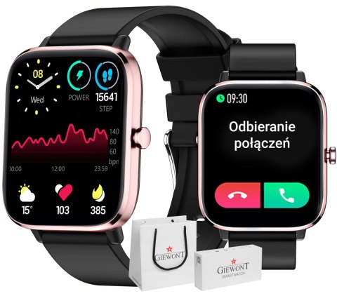 Smartwatch Giewont Dynamic SmartCall GW230-3 - Rose Gold/Black Effect Smartwatch Giewont Dynamic SmartCall GW230-3 - Rose Gold/Black Effect