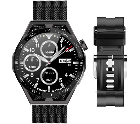 Smartwatch Rubicon RNCE88-2 Czarny- Czarny Pasek Silikonowy + Czarna Bransoleta Smartwatch Rubicon RNCE88-2 Czarny- Czarny Pasek Silikonowy + Czarna Bransoleta