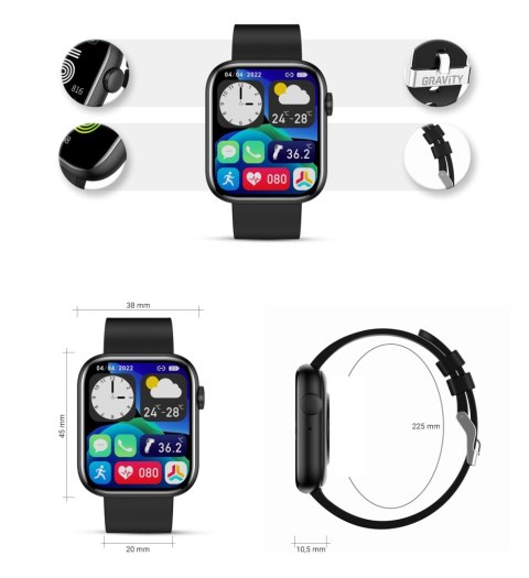 Smartwatch Damski Gravity GT3-3 Smartwatch Damski Gravity GT3-3