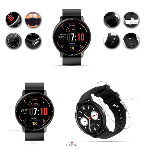Smartwatch Giewont Sport Around PRO SmartCall GW120-2 PRO - Carbon Smartwatch Giewont Sport Around PRO SmartCall GW120-2 PRO - Carbon