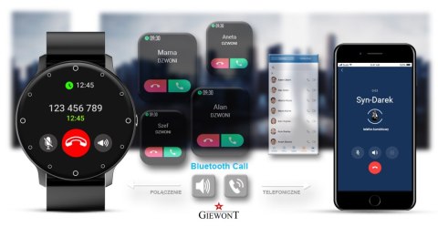 Smartwatch Giewont Sport Around PRO SmartCall GW120-2 PRO - Carbon Smartwatch Giewont Sport Around PRO SmartCall GW120-2 PRO - Carbon