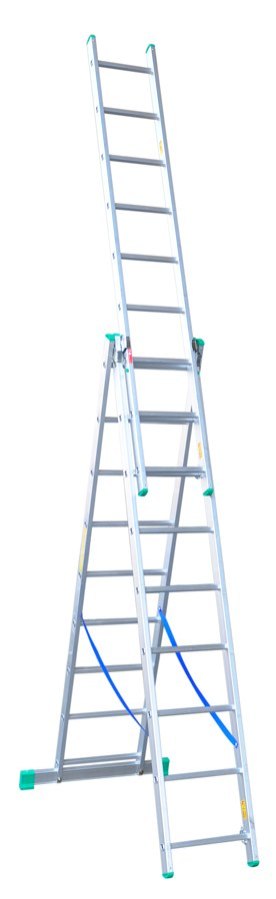 DRABINA ALUMINIOWA 3-ELEMENTOWA 589CM 9+9+9 SZCZEBLI DRABINA ALUMINIOWA 3-ELEMENTOWA 589CM 9+9+9 SZCZEBLI