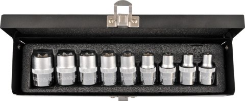 KLUCZE NASADOWE TORX E10-24 ZESTAW 9-SZTUKOWY KLUCZE NASADOWE TORX E10-24 ZESTAW 9-SZTUKOWY