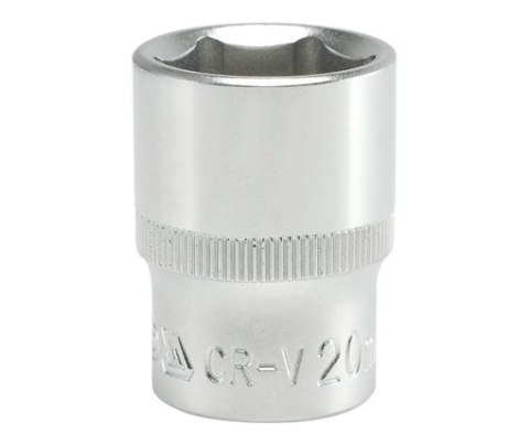 NASADKA KRÓTKA 6-KĄTNA CHROMOWANA 1/2'' 20MM NASADKA KRÓTKA 6-KĄTNA CHROMOWANA 1/2'' 20MM