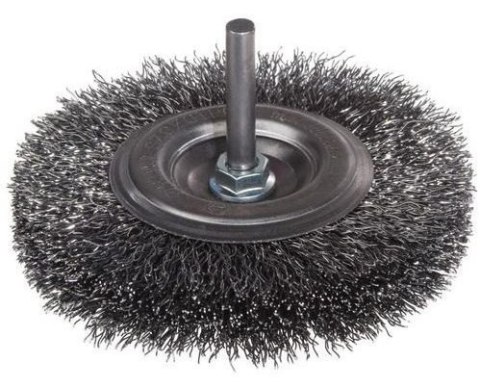 SZCZOTKA TARCZOWA DRUT STALOWY TRZPIEŃ 6MM FI130MM SZCZOTKA TARCZOWA DRUT STALOWY TRZPIEŃ 6MM FI130MM