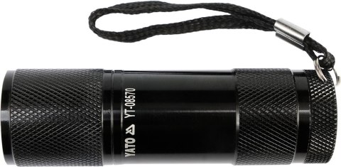LATARKA ALUMINIOWA, 9LED, CZARNA LATARKA ALUMINIOWA, 9LED, CZARNA