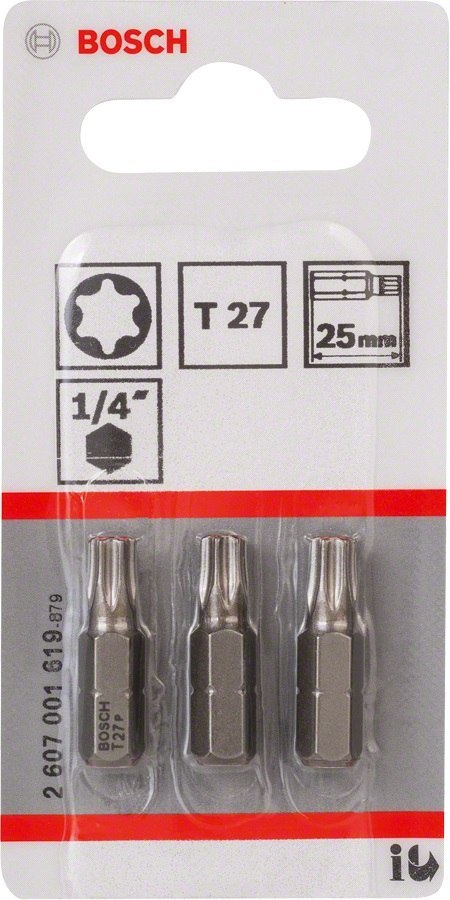 BIT, GROT, KOŃCÓWKA T27 EH 25MM 3 SZT. BIT, GROT, KOŃCÓWKA T27 EH 25MM 3 SZT.