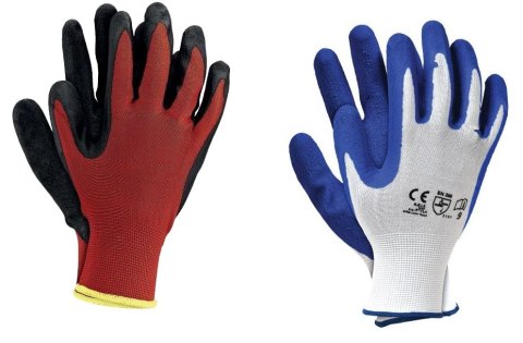 RĘKAWICE POLIESTER+LATEX RTELA, GNYLEX CZERWONO-CZARNE 9 RĘKAWICE POLIESTER+LATEX RTELA, GNYLEX CZERWONO-CZARNE 9