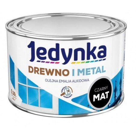 EMALIA ALKIDOWA DO DREWNA I METALU CZARNY MAT 0,9L EMALIA ALKIDOWA DO DREWNA I METALU CZARNY MAT 0,9L