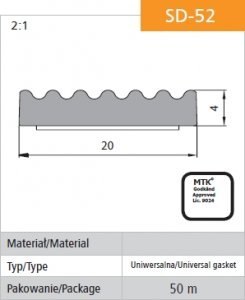 USZCZELKA SAMOPRZYLEPNA CZARNA SD-52/4-0 DGP 20*4 MB USZCZELKA SAMOPRZYLEPNA CZARNA SD-52/4-0 DGP 20*4 MB