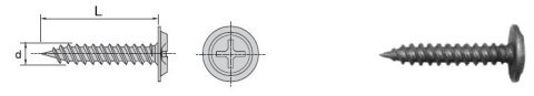 WKRĘT Z ŁBEM PODKŁADKOWYM FOSFATYZOWANY 4.2*65MM KG WKRĘT Z ŁBEM PODKŁADKOWYM FOSFATYZOWANY 4.2*65MM KG