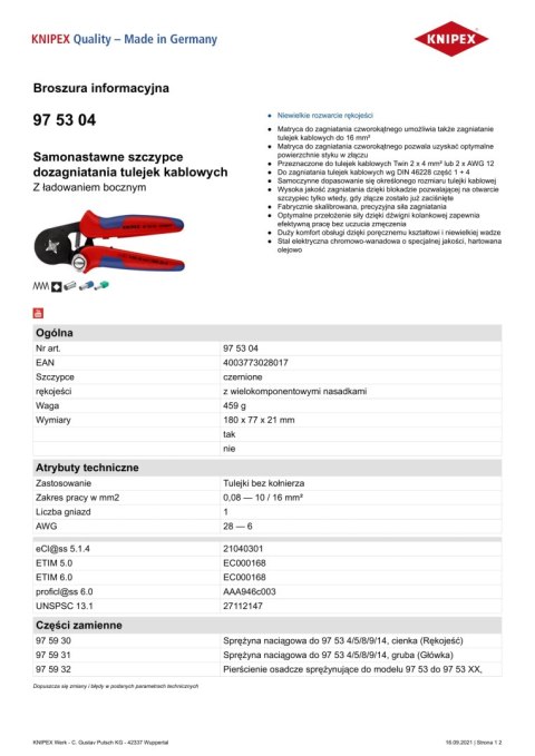 SAMONASTAWNE SZCZYPCE DO ZAGNIATANIA TULEJEK 180MM SAMONASTAWNE SZCZYPCE DO ZAGNIATANIA TULEJEK 180MM