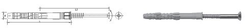 DYBEL RAMOWY Z WKRĘTEM KRZYŻOWYM 8*120MM DYBEL RAMOWY Z WKRĘTEM KRZYŻOWYM 8*120MM
