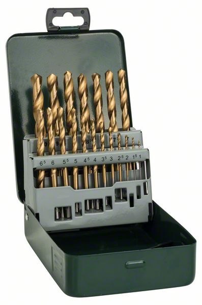 ZESTAW WIERTEŁ DO METALU HSS-TIN 19 SZT. 1-10MM ZESTAW WIERTEŁ DO METALU HSS-TIN 19 SZT. 1-10MM