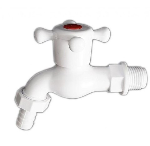 KRAN - ZAWÓR CZERPALNY-ODCINAJĄCY PLASTIKOWY 3/4'' BIAŁY KRAN - ZAWÓR CZERPALNY-ODCINAJĄCY PLASTIKOWY 3/4'' BIAŁY