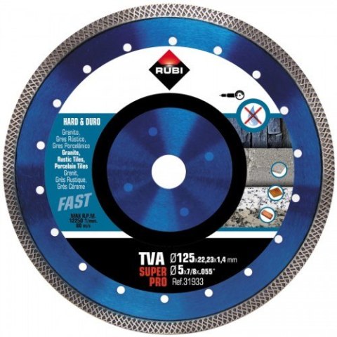 TARCZA DIAMENTOWA DO MAT. TWARDYCH, TURBO VIPER (TVA) 125MM TARCZA DIAMENTOWA DO MAT. TWARDYCH, TURBO VIPER (TVA) 125MM