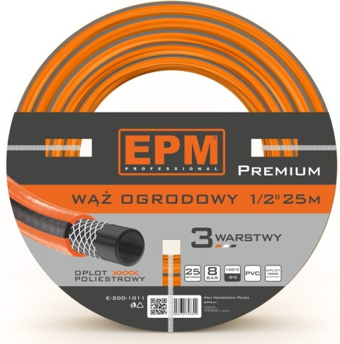 WĄŻ ZBROJONY DO URZĄDZEŃ ZRASZAJĄCYCH 1/2 25MB PREMIUM WĄŻ ZBROJONY DO URZĄDZEŃ ZRASZAJĄCYCH 1/2 25MB PREMIUM