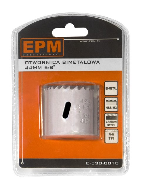 OTWORNICA BI-METALOWA 44MM UCHWYT 5/8'' OTWORNICA BI-METALOWA 44MM UCHWYT 5/8''