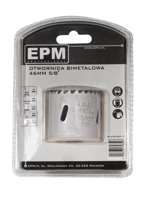 OTWORNICA BI-METALOWA 46MM UCHWYT 5/8'' OTWORNICA BI-METALOWA 46MM UCHWYT 5/8''