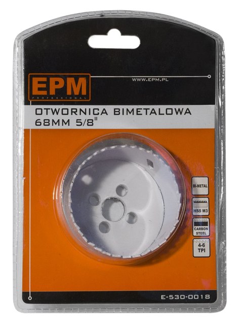 OTWORNICA BI-METALOWA 68MM UCHWYT 5/8'' OTWORNICA BI-METALOWA 68MM UCHWYT 5/8''